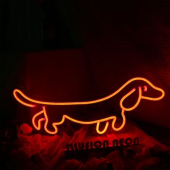 Sausage Dog Red Neon Sign