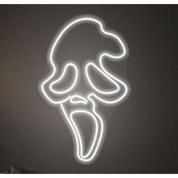 Scream Ghost Halloween Neon Sign