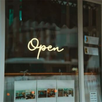 Script Open LED Neon Sign