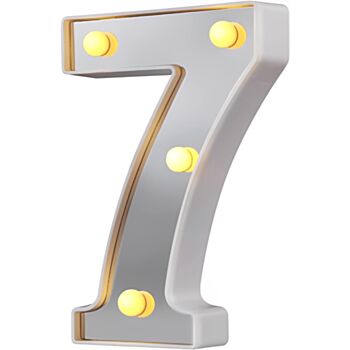 Steel Marquee Letter Silver Number 7 Seven High-End Custom Zinc Metal Marquee Light Marquee Sign