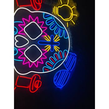 Skull Calavera Neon Sign