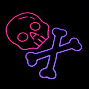 Skull X Bone Halloween Neon Sign