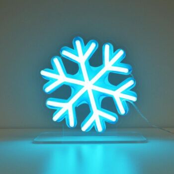 Snowflake Emoji Neon Sign