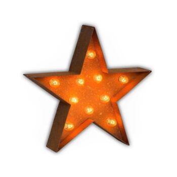 Steel Marquee Letter Star Vintage High-End Custom Zinc Metal Marquee Light Marquee Sign