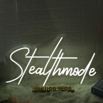 Stealthmode White Neon Sign