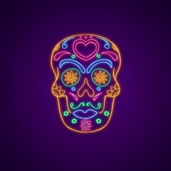 Sugar Skull Neon Sign