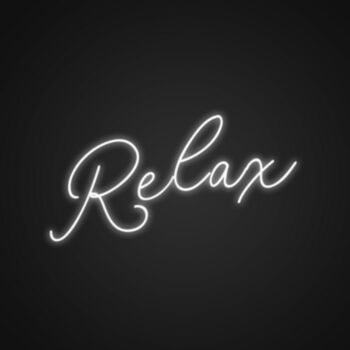 Swirly Relax Neon Sign