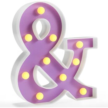 Steel Marquee Letter Symbol & Purple and White High-End Custom Zinc Metal Marquee Light Marquee Sign