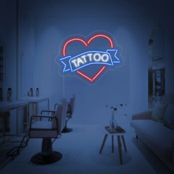 Tattoo with Heart Neon Sign