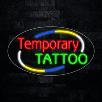 Temporary Tattoo led neon Sign