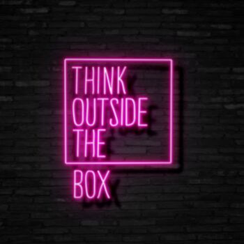 Think Outside The Box Neon Sign