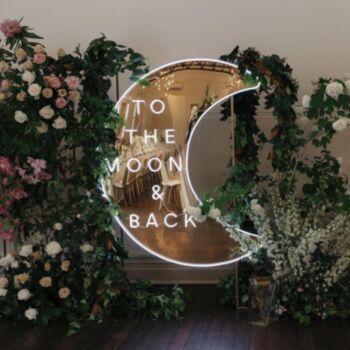 To The Moon And Back Neon Sign