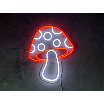 Toadstool Mushroom Neon Sign