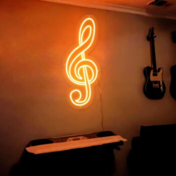 Treble Clef Note Neon Sign