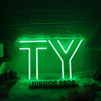 TY Green Custom Neon Sign