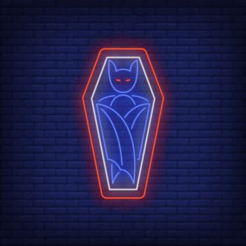 Vampire Coffin Neon Sign