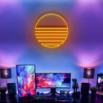 Vapor Wave Sunset Neon Sign