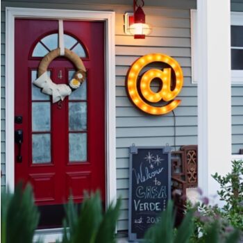 Steel Marquee Letter Vintage Marquee @ Symbol High-End Custom Zinc Metal Marquee Light Marquee Sign