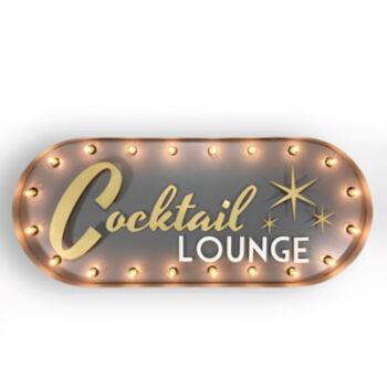 Steel Marquee Letter Retro Cocktail Lounge Brown High-End Custom Zinc Metal Marquee Light Marquee Sign