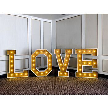 Steel Marquee Letter Wedding Love Sign High-End Custom Zinc Metal Marquee Light Marquee Sign