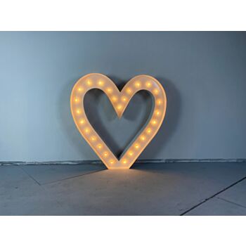 Steel Marquee Letter Wedding Heart Shape High-End Custom Zinc Metal Marquee Light Marquee Sign