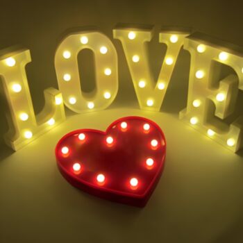 Steel Marquee Letter Wedding LOVE Red Heart High-End Custom Zinc Metal Marquee Light Marquee Sign