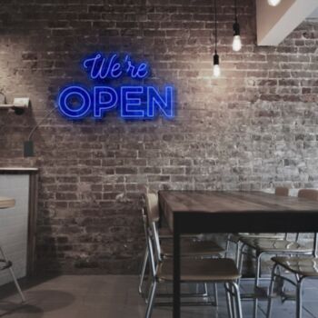 Were Open Neon Sign