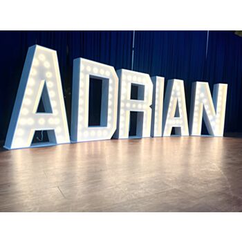 Steel Marquee Letter Adrian Name High-End Custom Zinc Metal Marquee Light Marquee Sign