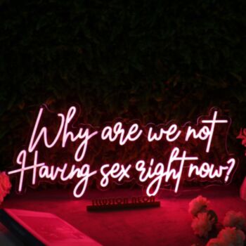 Why Are We Not Having Sex Right Now Red Neon Sign 