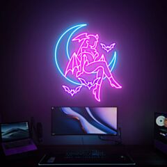 Darkstalkers Morrigan Aensland Art Led Sign Wall Art